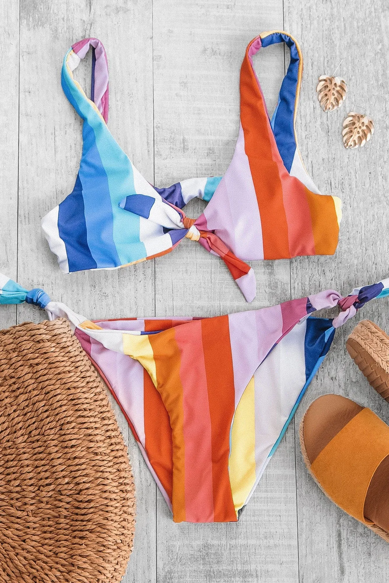 Get In Line Colorblock Swimsuit Top