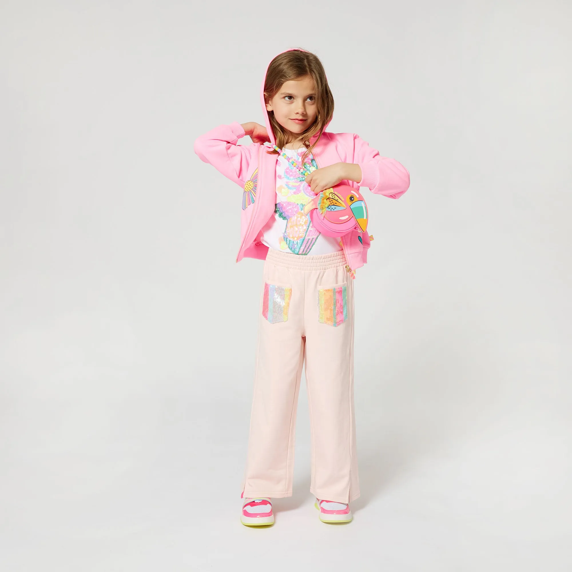 Girls Pink Parrot Bag