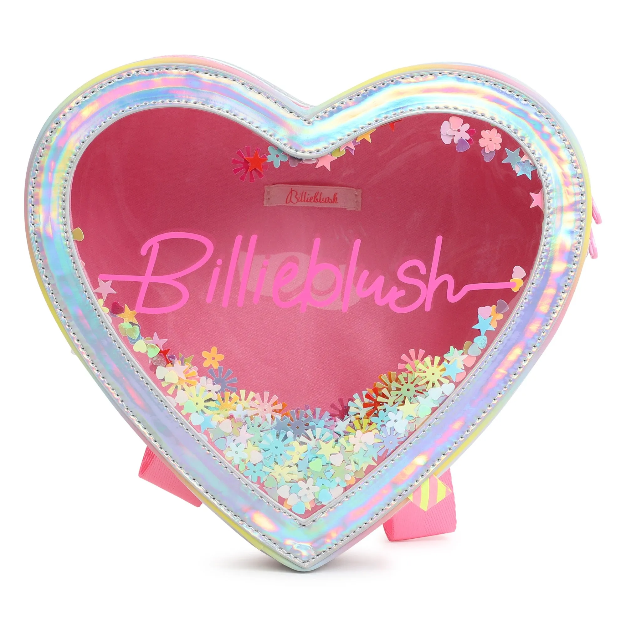 Girls Silver Heart Rucksack