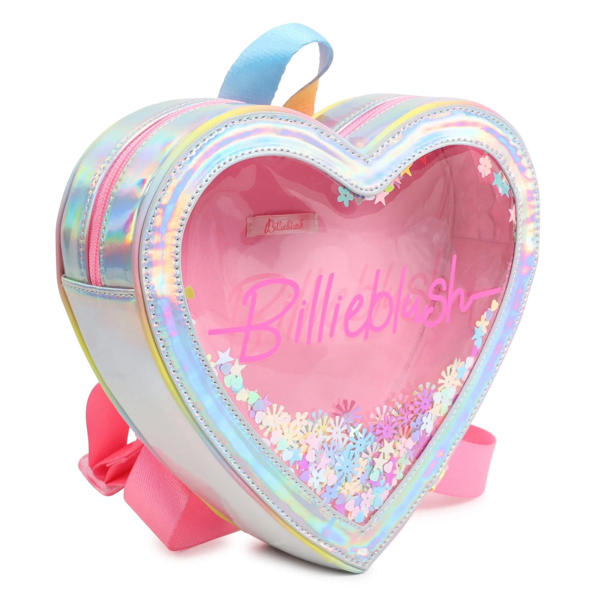 Girls Silver Heart Rucksack