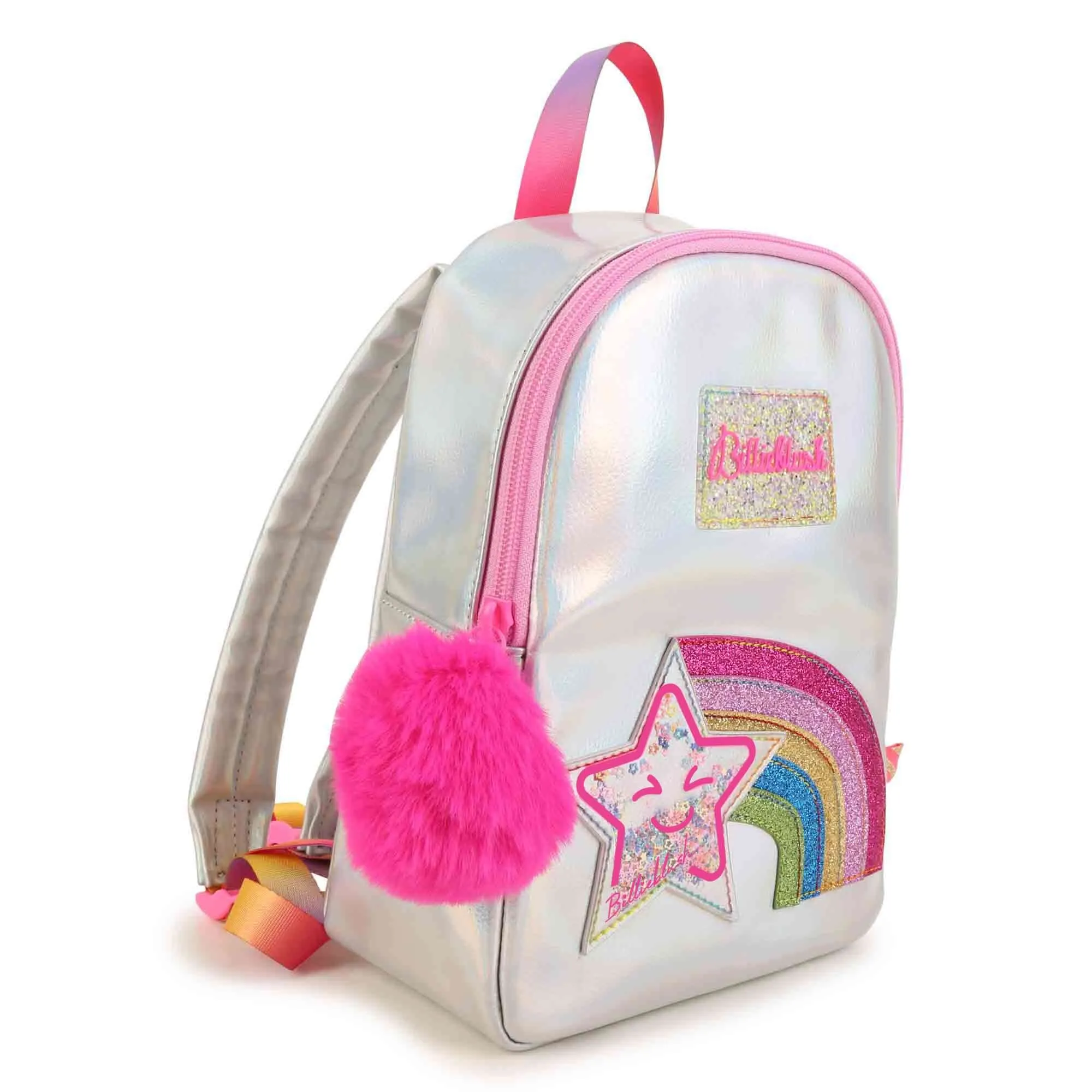 Girls Silver Rainbow Backpack