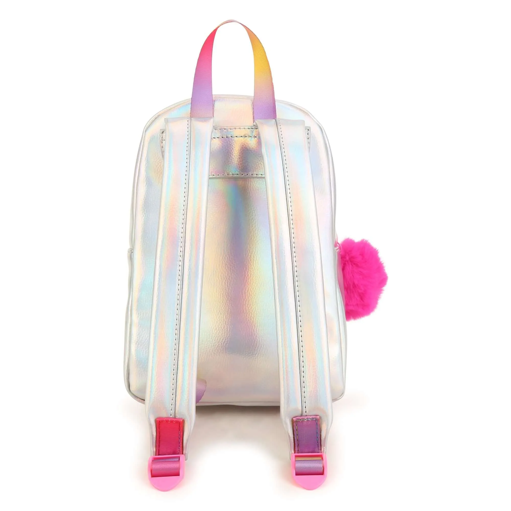 Girls Silver Rainbow Backpack