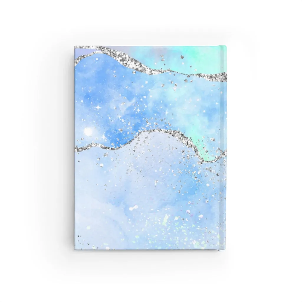 GLITTER WAVE CRYSTAL/OPAL PEARLIZED LOOK JOURNAL - Blank Unlined Pages