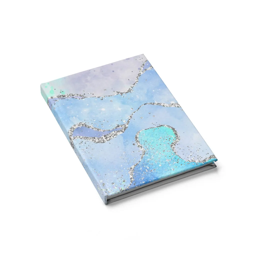 GLITTER WAVE CRYSTAL/OPAL PEARLIZED LOOK JOURNAL - Blank Unlined Pages
