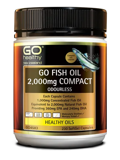 GO Healthy Go Fish Oil 2,000mg Compact Odourless