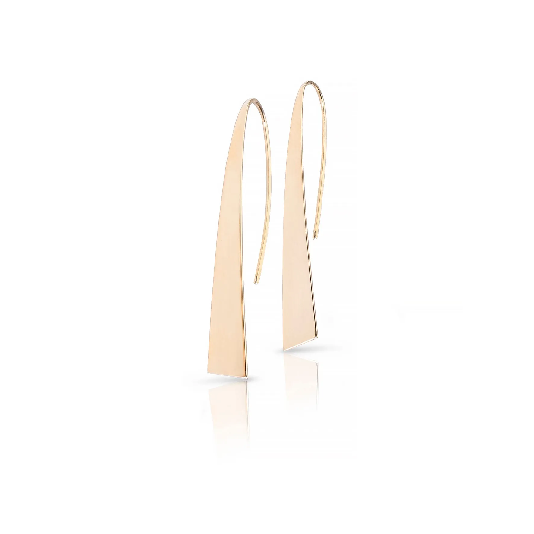 Gold Pulpit Rock Earrings - 57mm Glossy