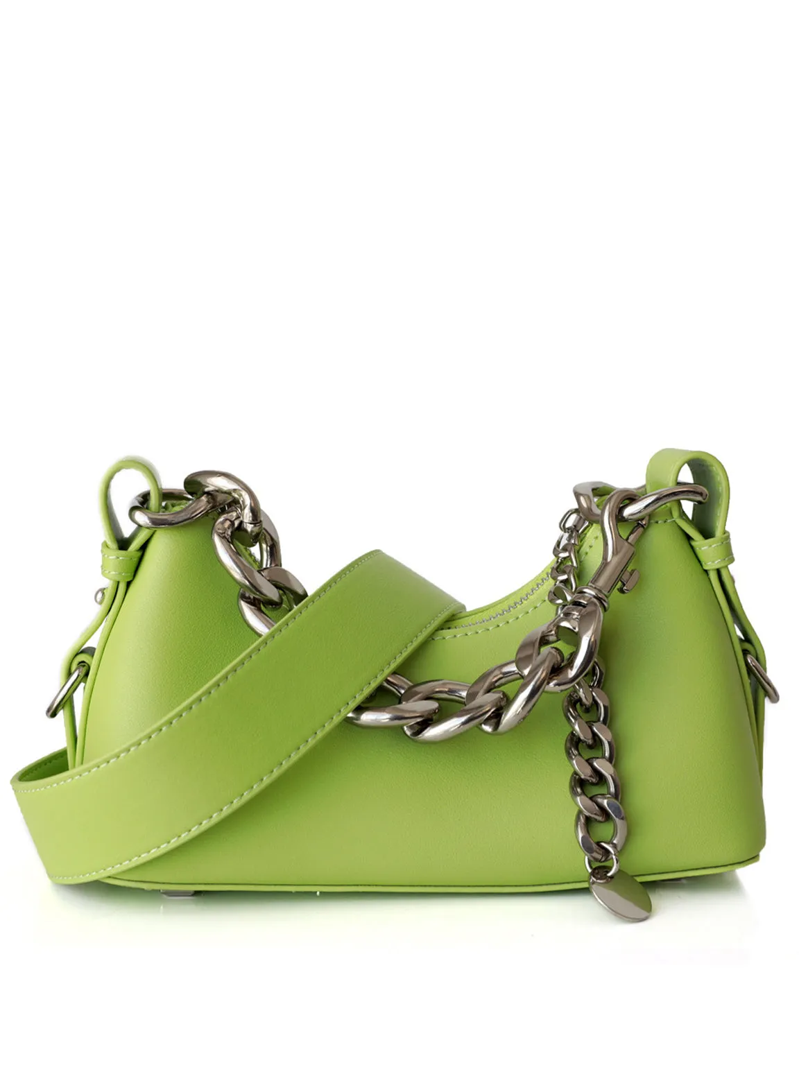 Golden Chunky Chain Froggy Shoulder Bag French Baguette Bag Pillow Bag