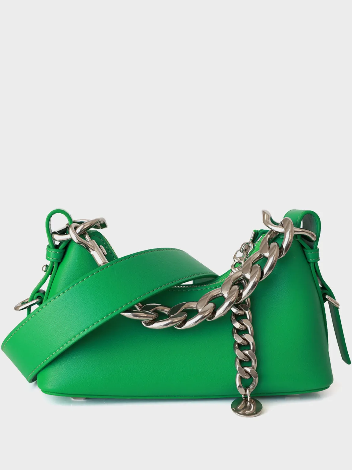 Golden Chunky Chain Froggy Shoulder Bag French Baguette Bag Pillow Bag