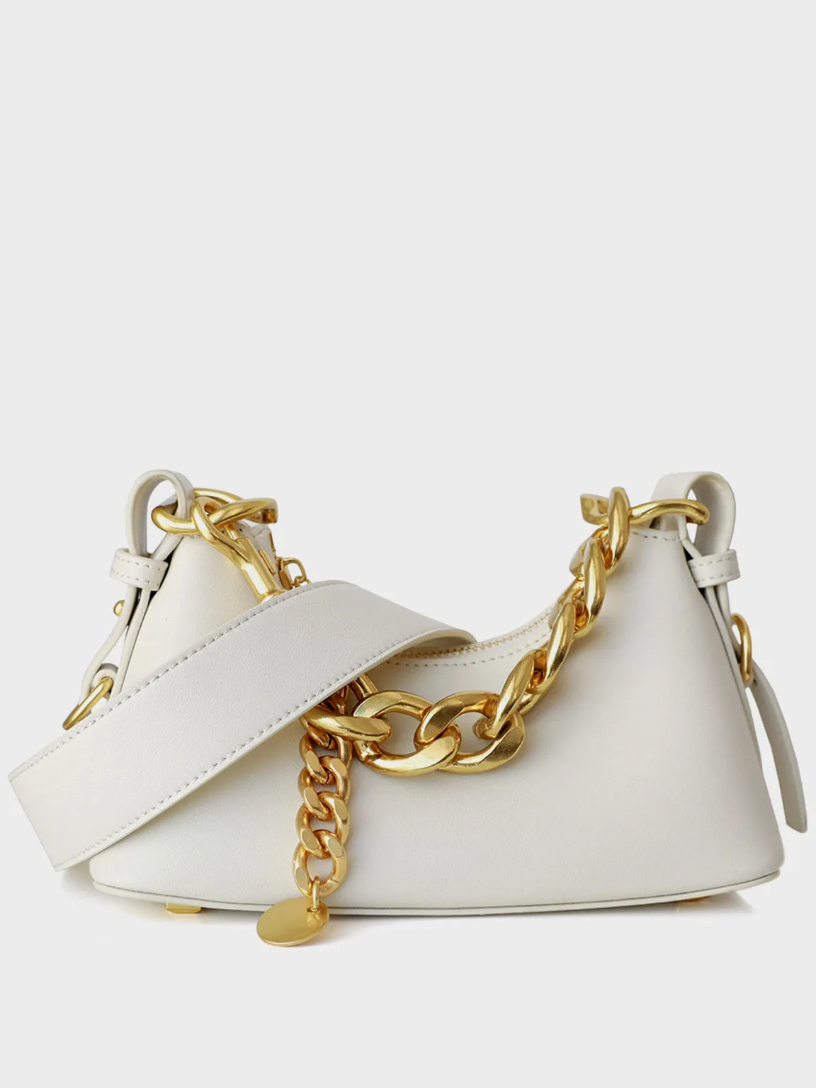 Golden Chunky Chain Froggy Shoulder Bag French Baguette Bag Pillow Bag