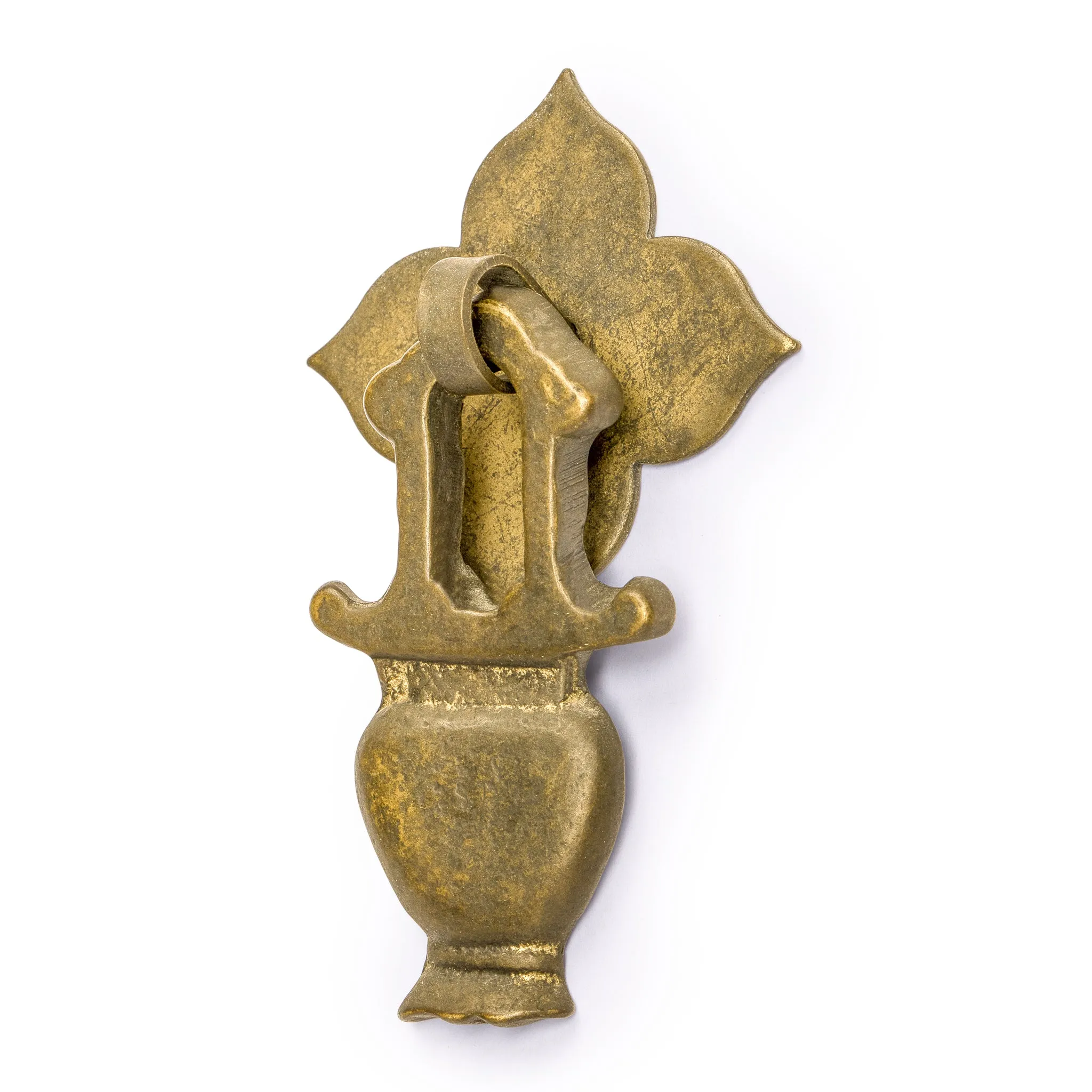 Golden Furnace and Flower Pulls 2.1" - Set of 2