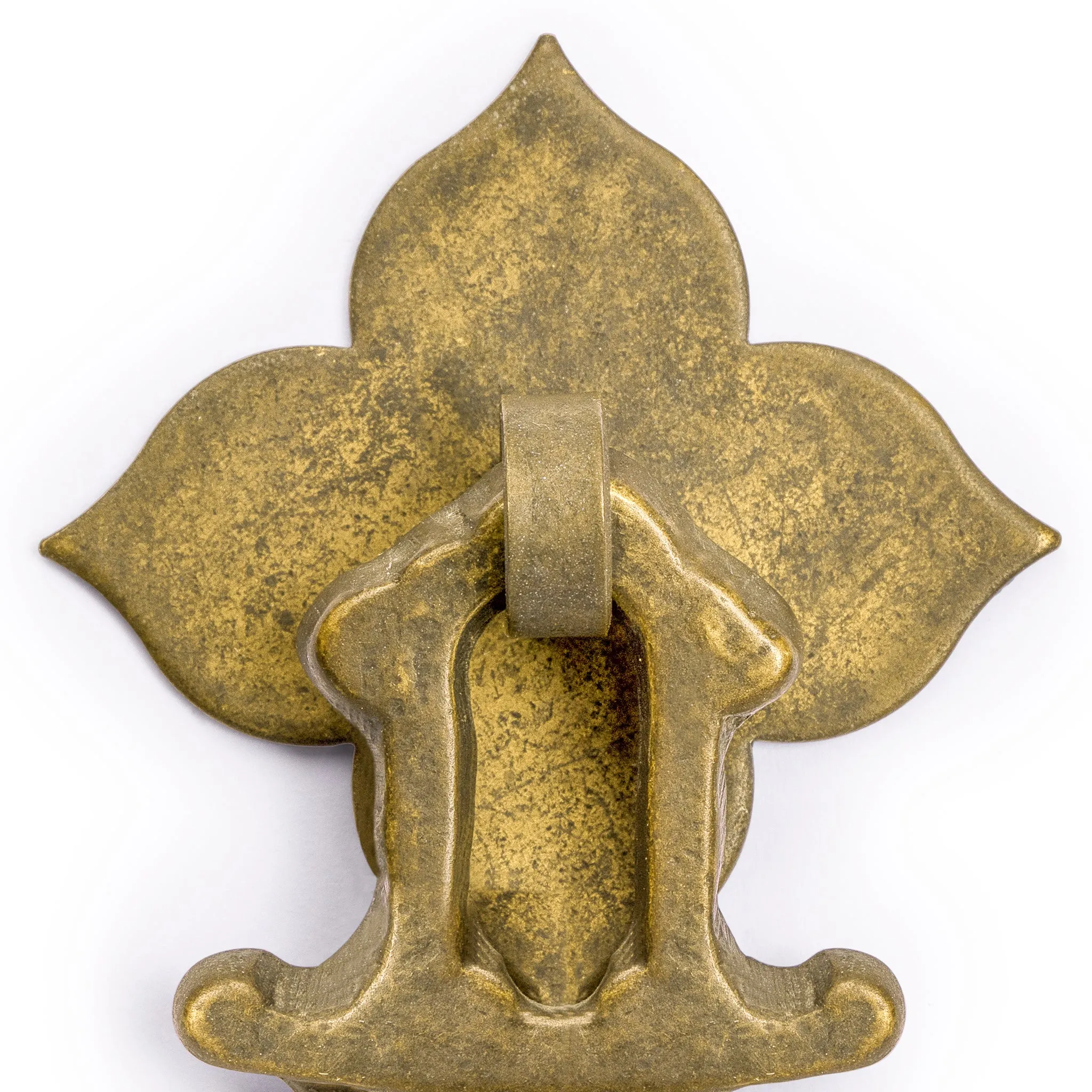 Golden Furnace and Flower Pulls 2.1" - Set of 2