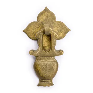 Golden Furnace and Flower Pulls 2.1" - Set of 2
