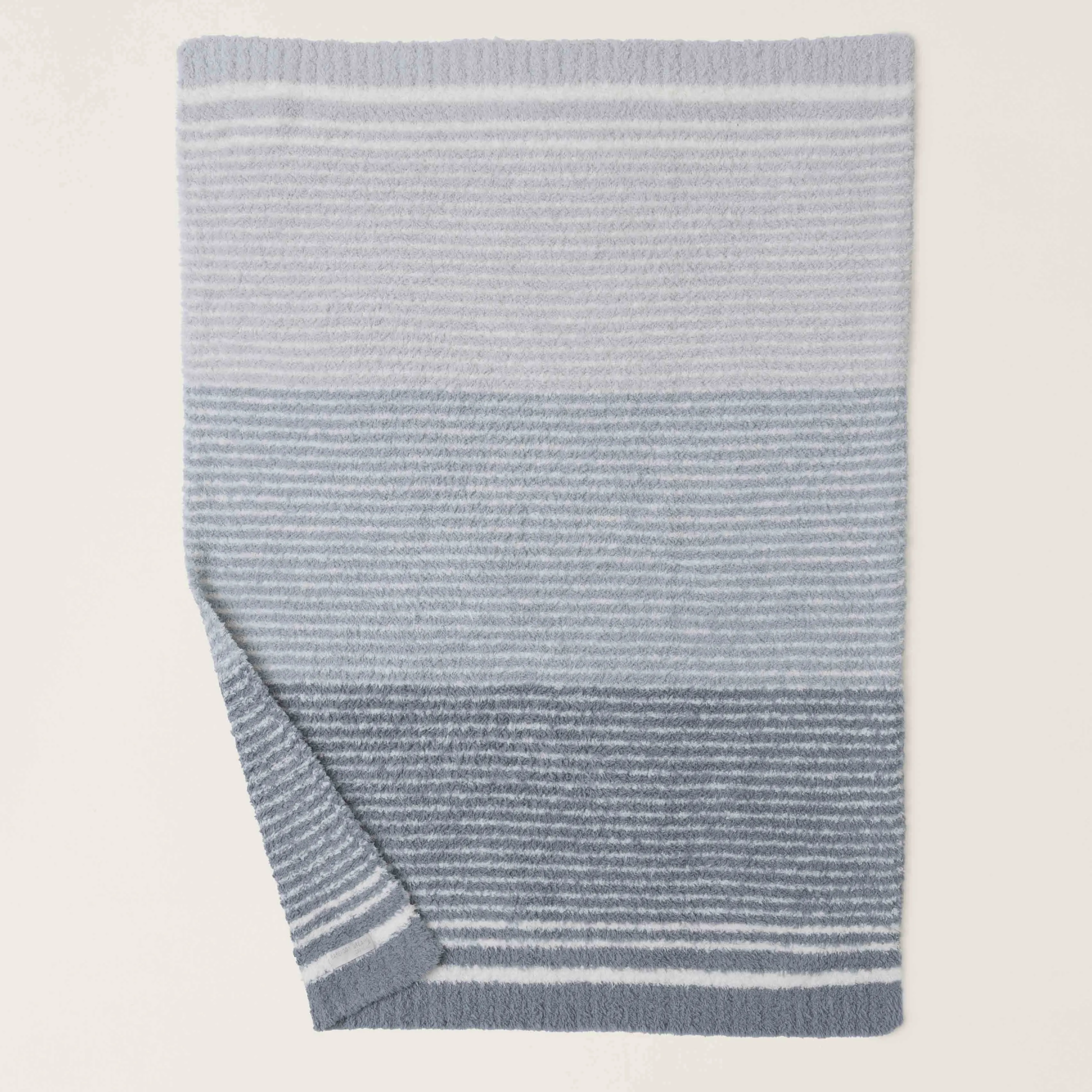 Gradient Stripe Stroller Blanket | Platinum