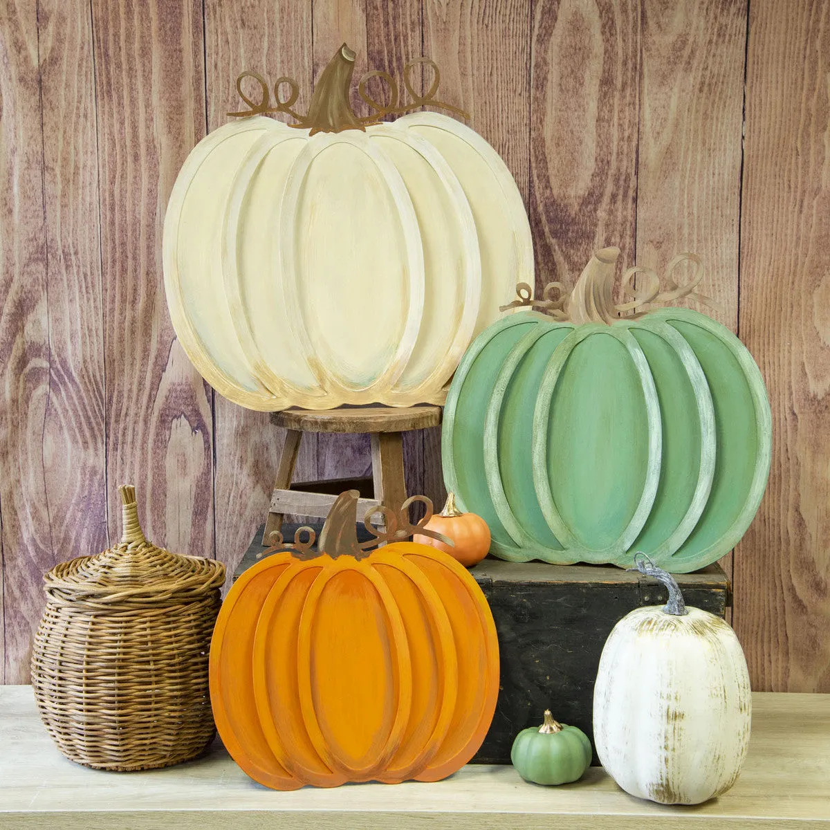 Green Cage Pumpkin Stake