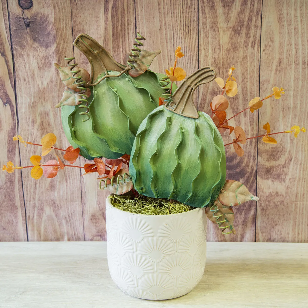 Green Mini Pumpkin Stake