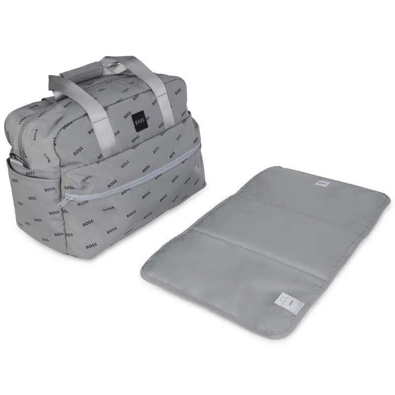 Grey Logo Baby Changing Bag & Mat