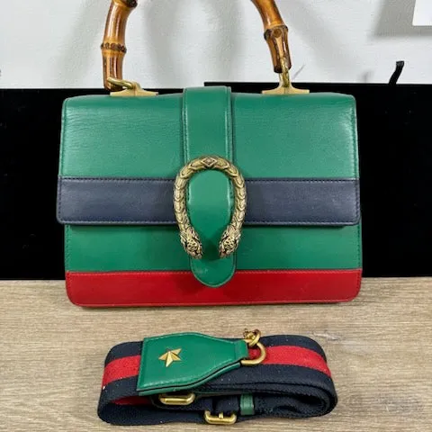 Gucci Bamboo Handle Calfskin Dionysus