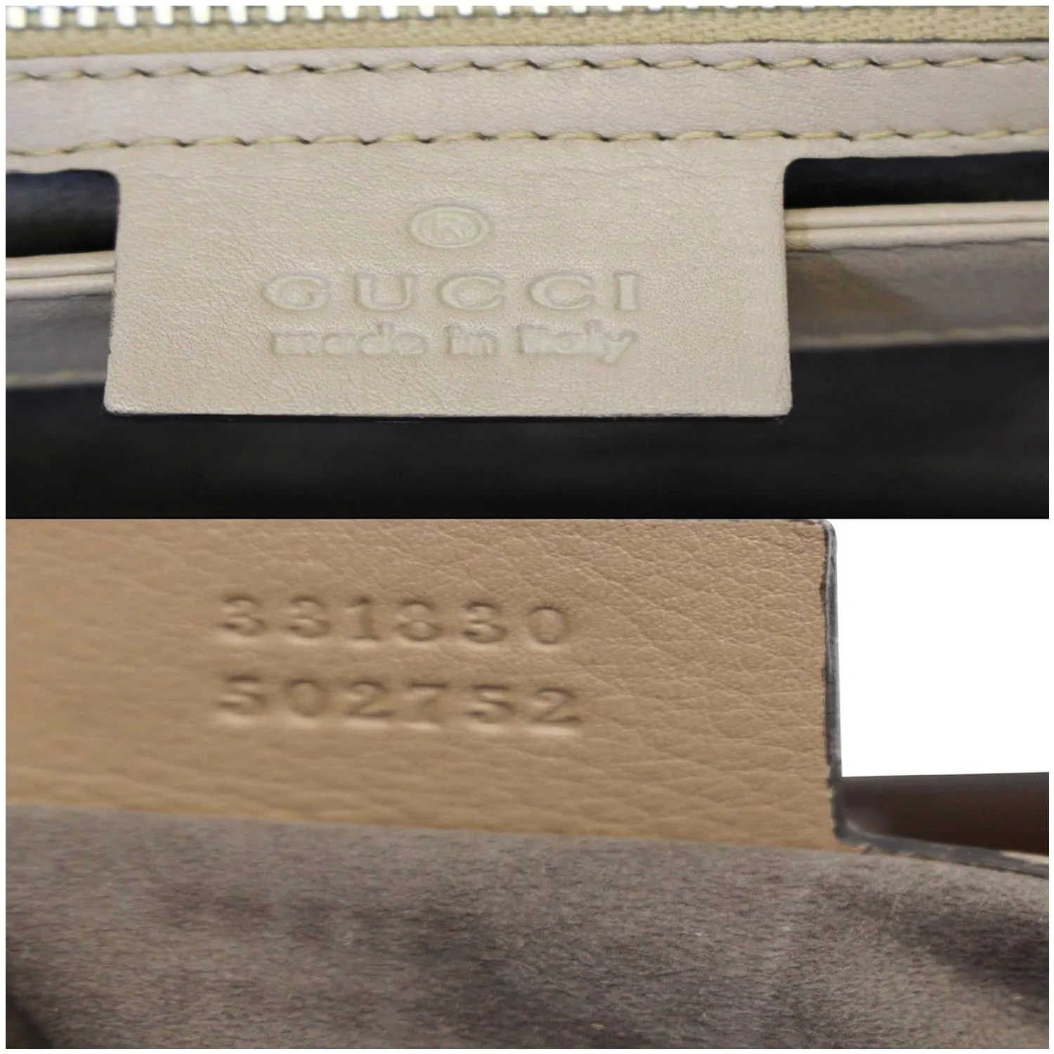 GUCCI Lady Lock Calfskin Bamboo Top Handle Bag Beige 331830