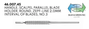 Handle Scalpel Parallel Blade Holder, 2.0mm interval of blades (46.007.45)