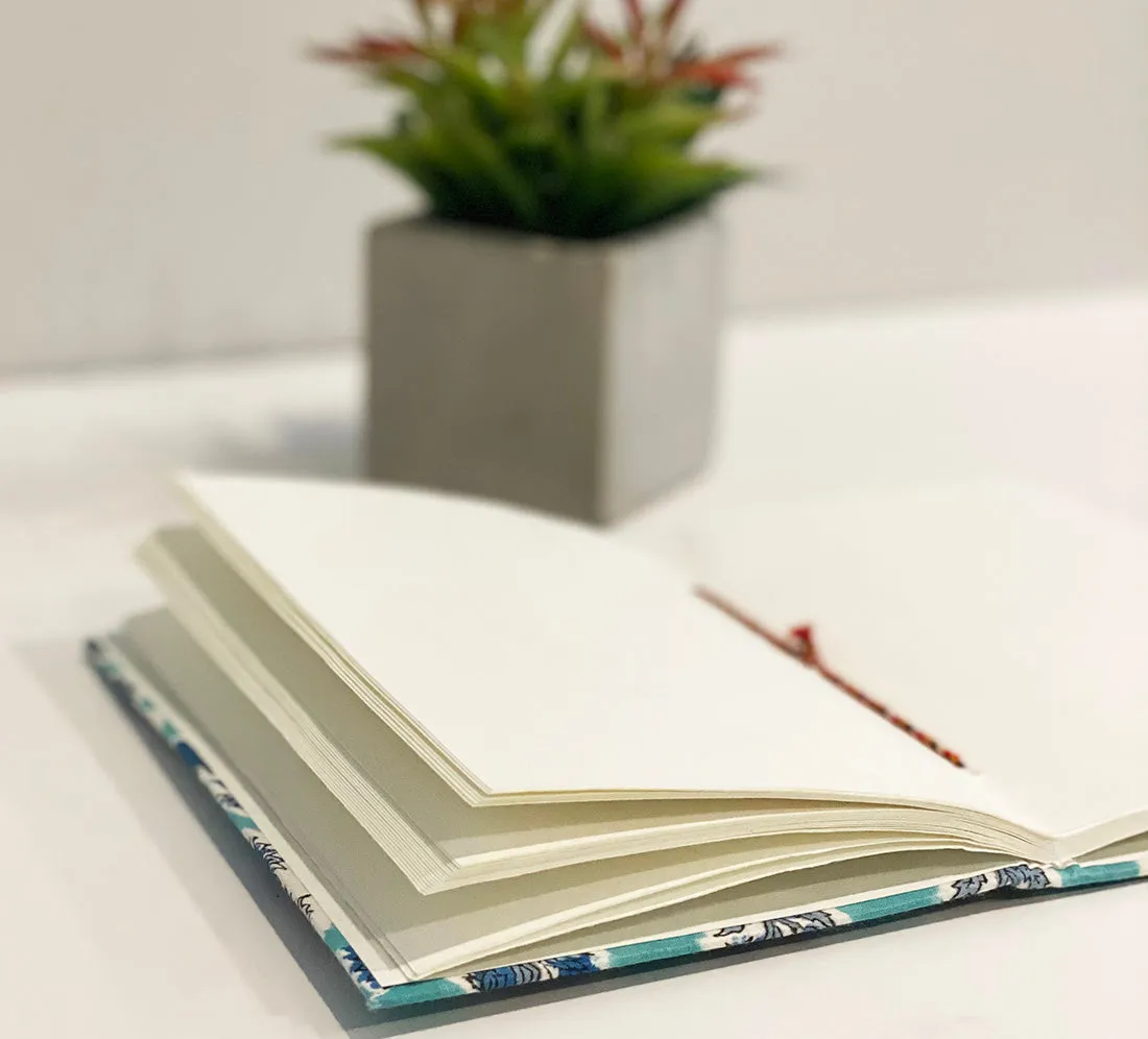 Handmade Paper Small Journal | Indigo Geo