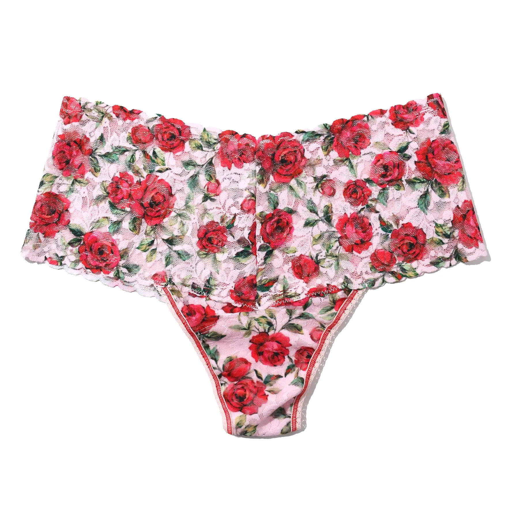 Hanky Panky Printed Lace Retro Rise Thong