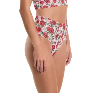 Hanky Panky Printed Lace Retro Rise Thong