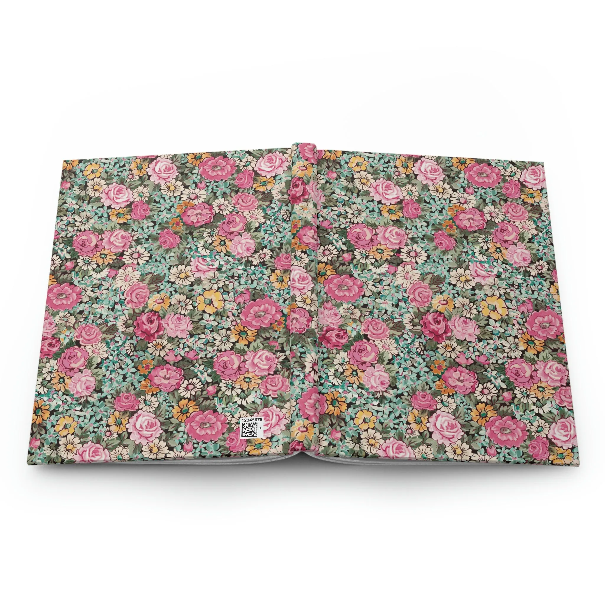Hardcover Journal Matte / bright pink floral