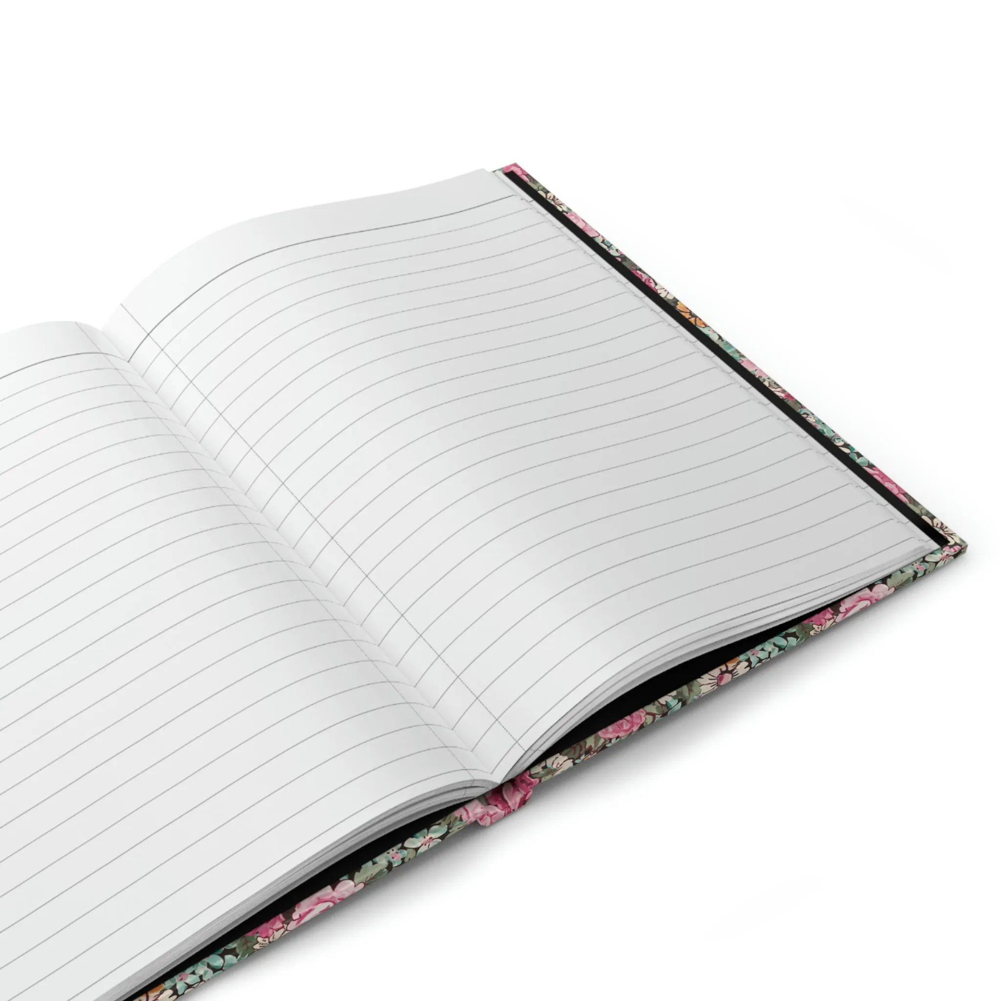 Hardcover Journal Matte / bright pink floral