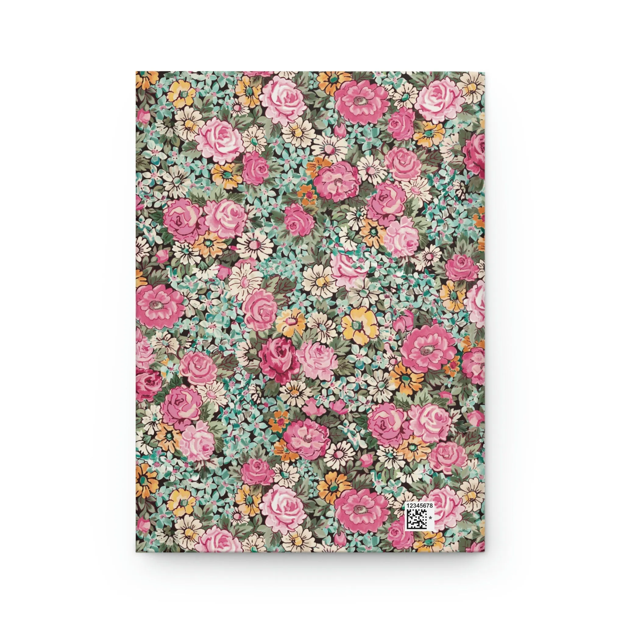 Hardcover Journal Matte / bright pink floral