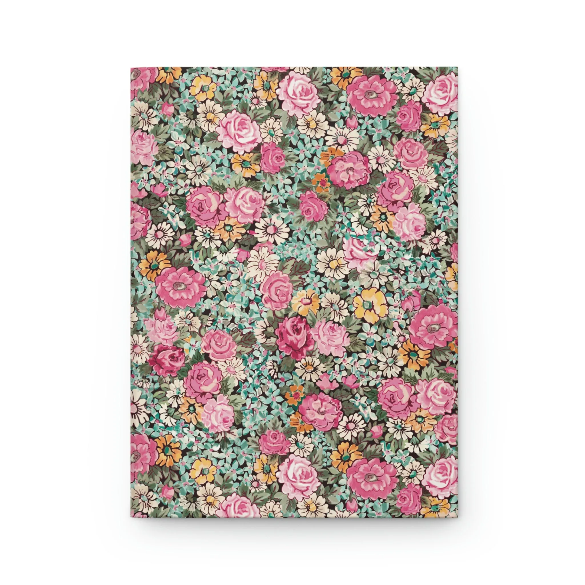Hardcover Journal Matte / bright pink floral