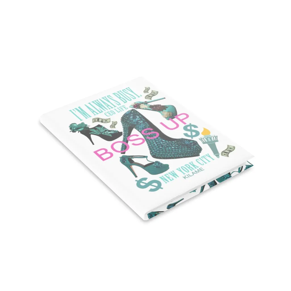 Hardcover Notebook with Puffy Covers 'Boss Up'