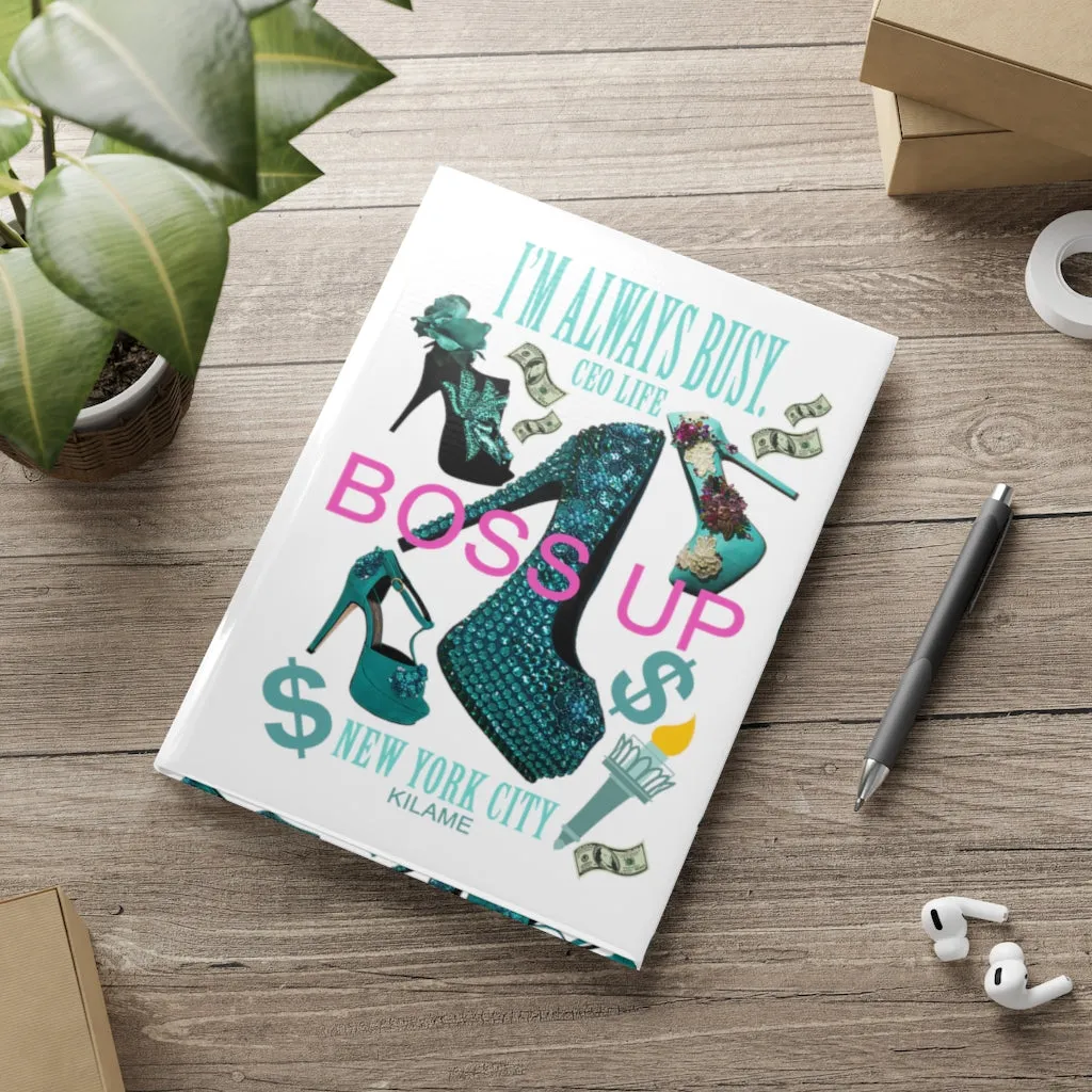 Hardcover Notebook with Puffy Covers 'Boss Up'