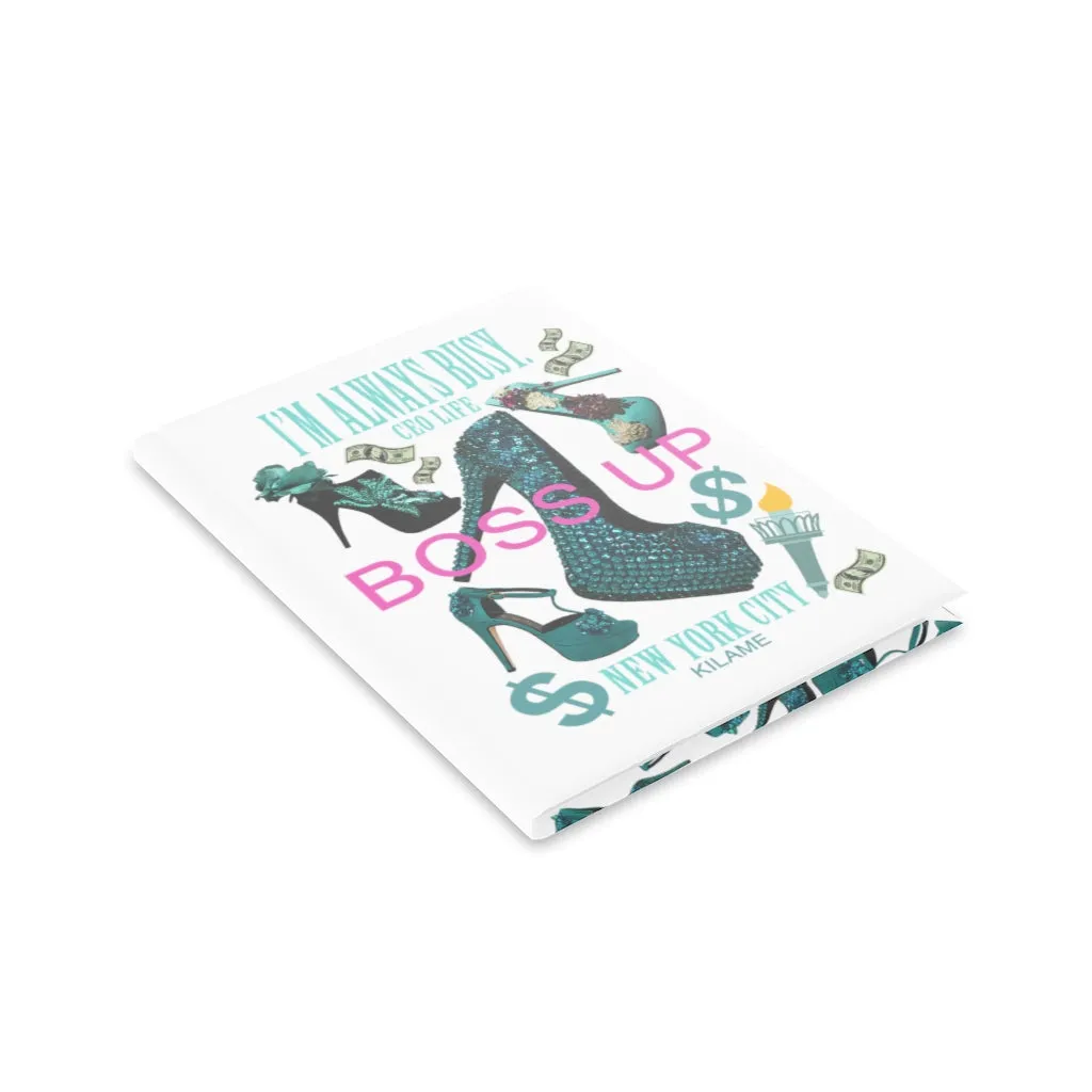 Hardcover Notebook with Puffy Covers 'Boss Up'