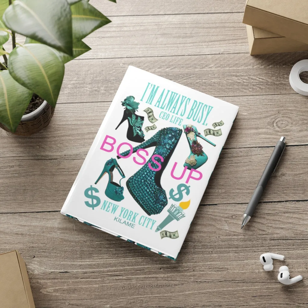 Hardcover Notebook with Puffy Covers 'Boss Up'