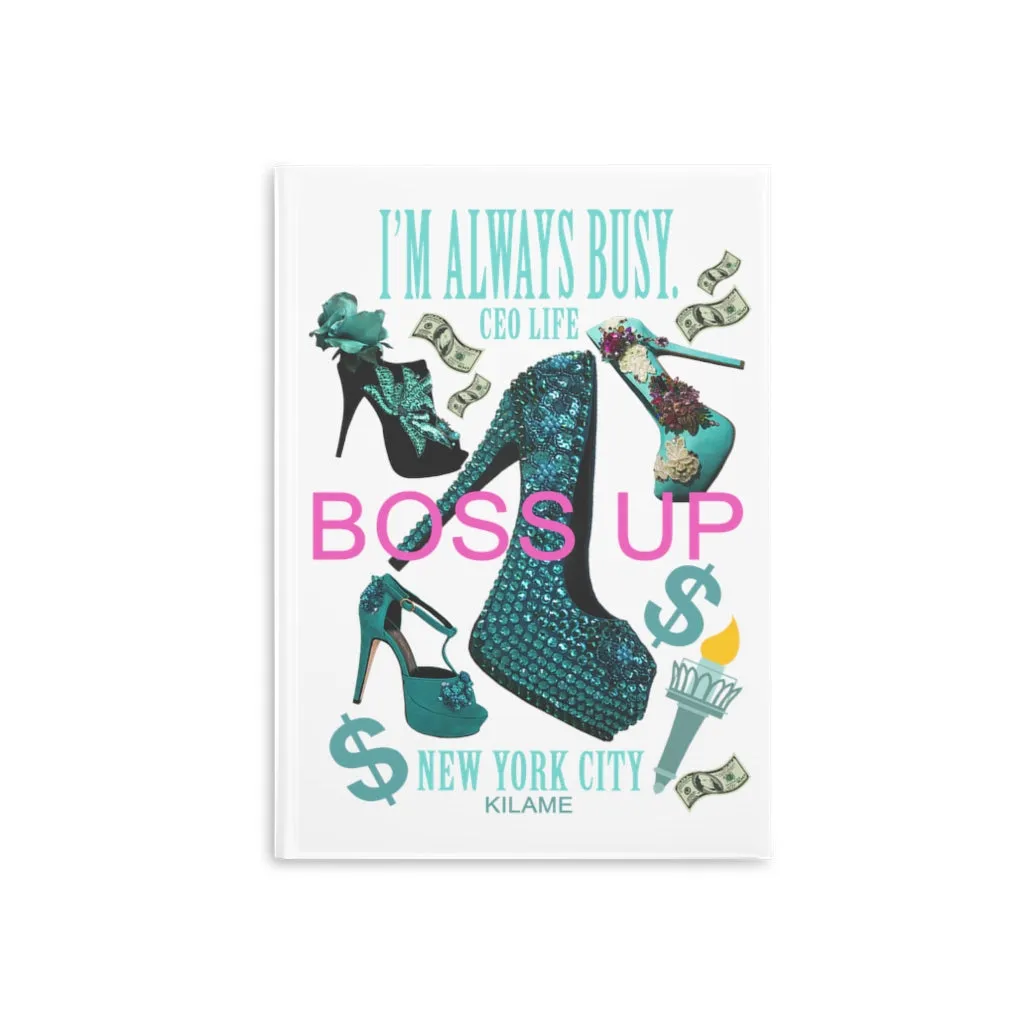 Hardcover Notebook with Puffy Covers 'Boss Up'