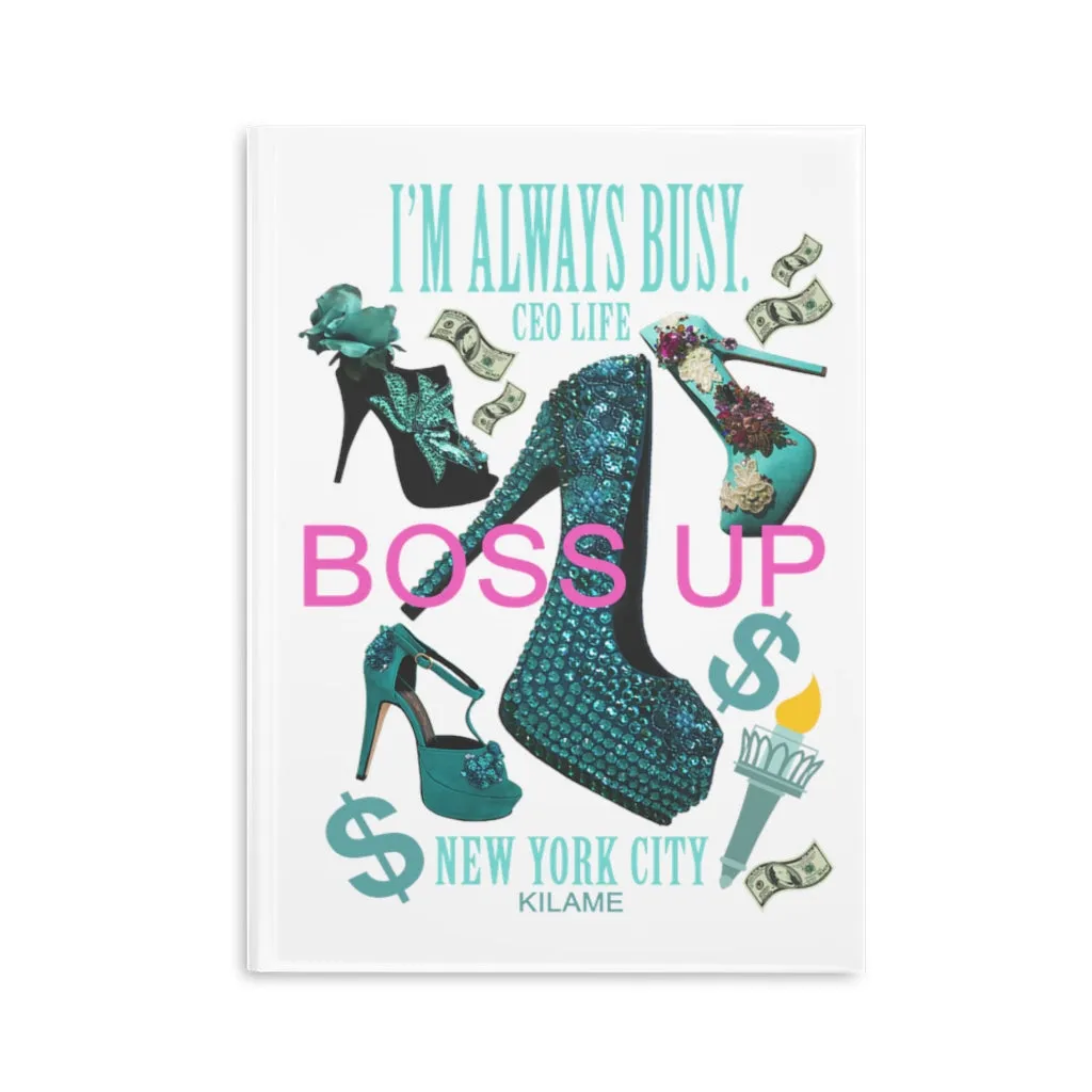 Hardcover Notebook with Puffy Covers 'Boss Up'