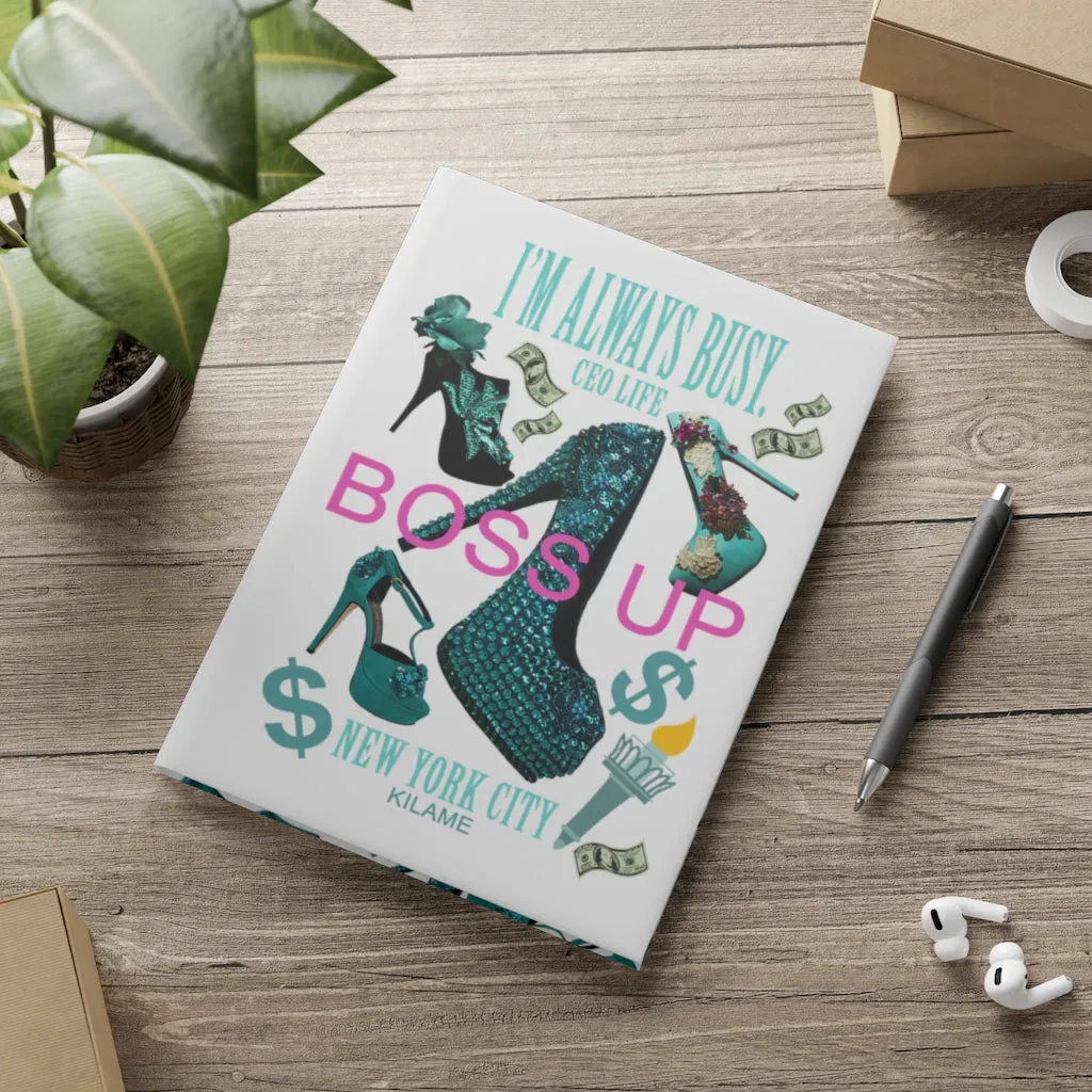 Hardcover Notebook with Puffy Covers 'Boss Up'