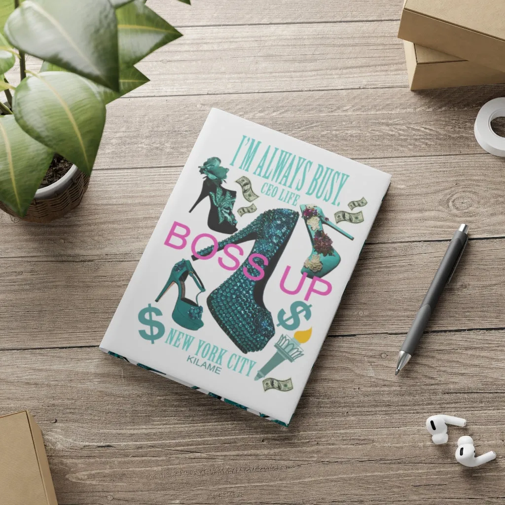 Hardcover Notebook with Puffy Covers 'Boss Up'