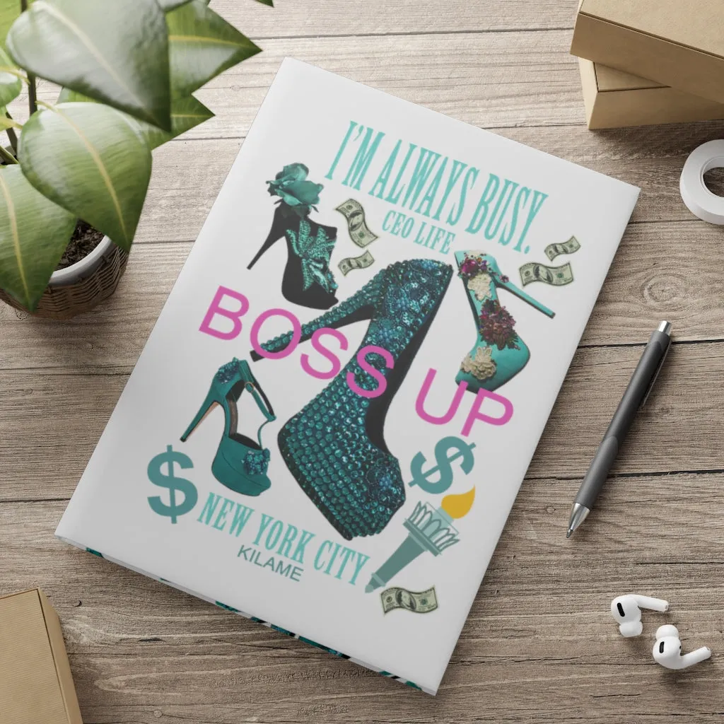 Hardcover Notebook with Puffy Covers 'Boss Up'