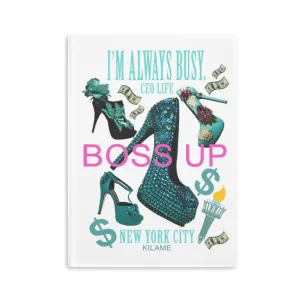 Hardcover Notebook with Puffy Covers 'Boss Up'