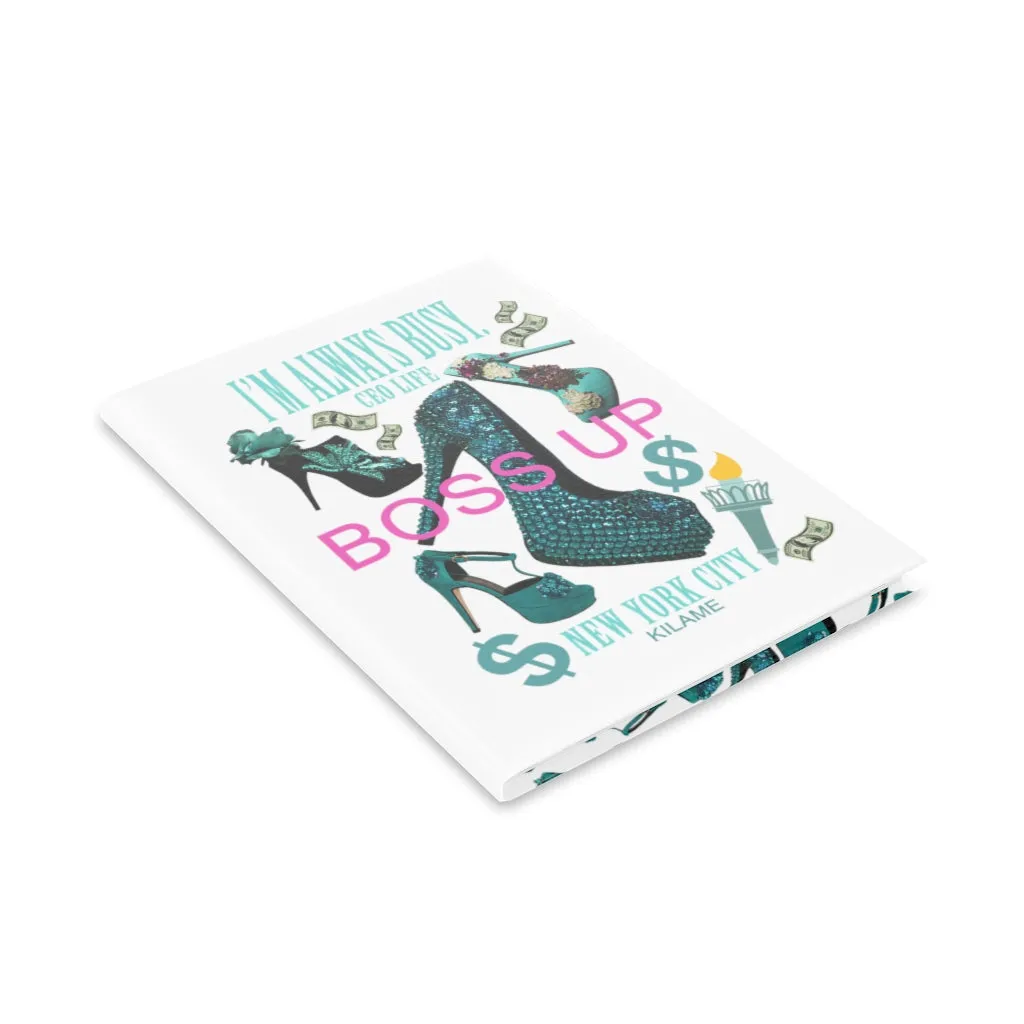 Hardcover Notebook with Puffy Covers 'Boss Up'