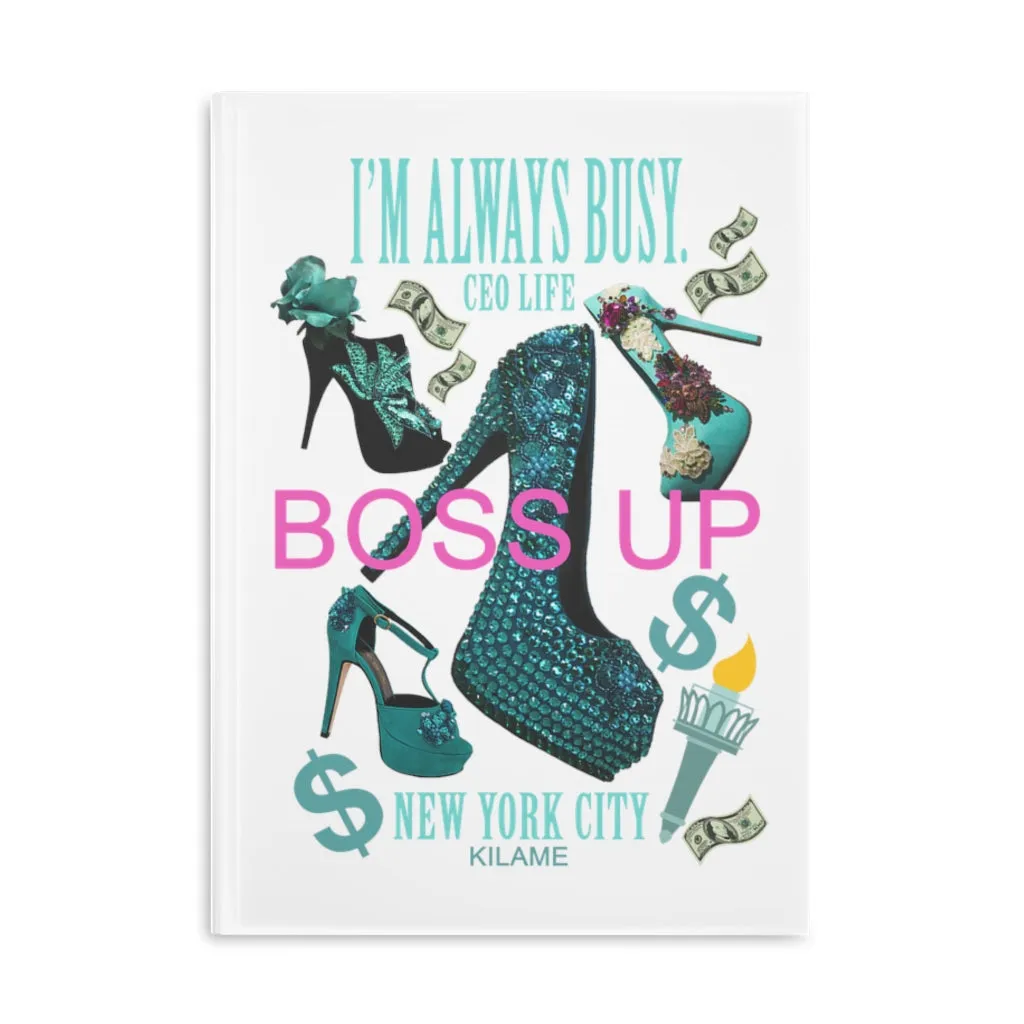 Hardcover Notebook with Puffy Covers 'Boss Up'