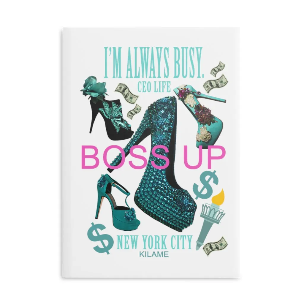 Hardcover Notebook with Puffy Covers 'Boss Up'