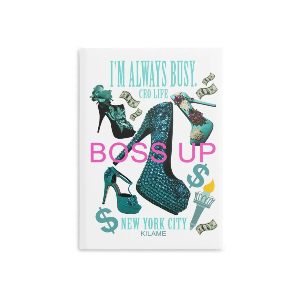Hardcover Notebook with Puffy Covers 'Boss Up'