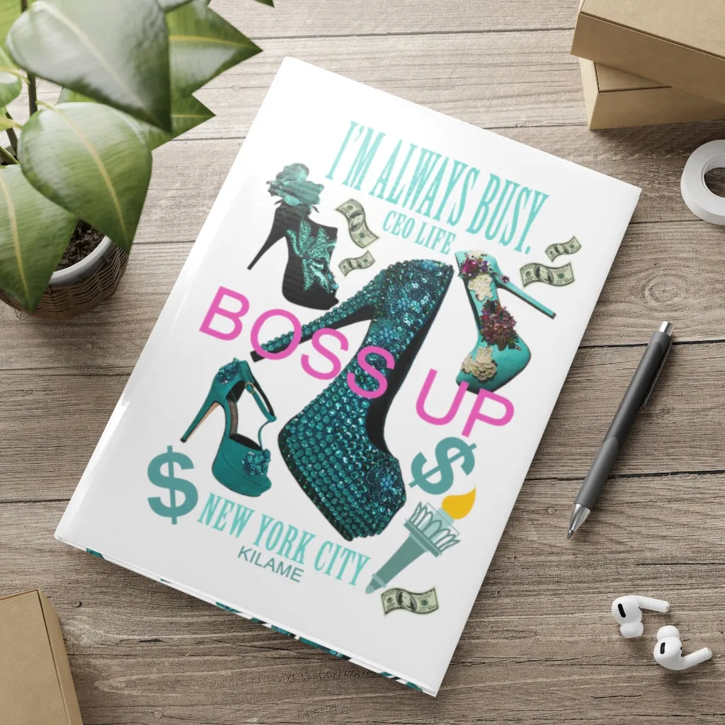 Hardcover Notebook with Puffy Covers 'Boss Up'