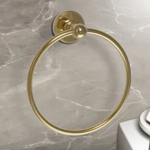 Hera Traditional Antique Brass Towel Ring