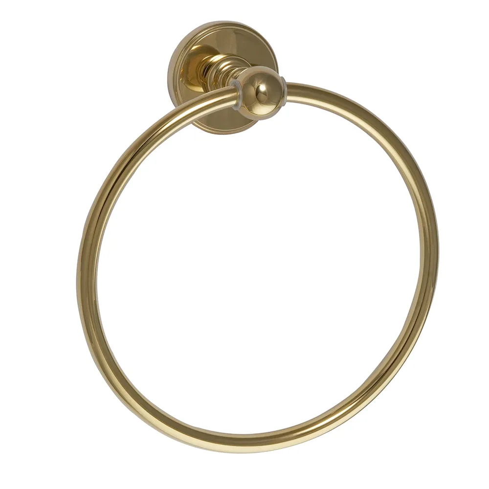 Hera Traditional Antique Brass Towel Ring