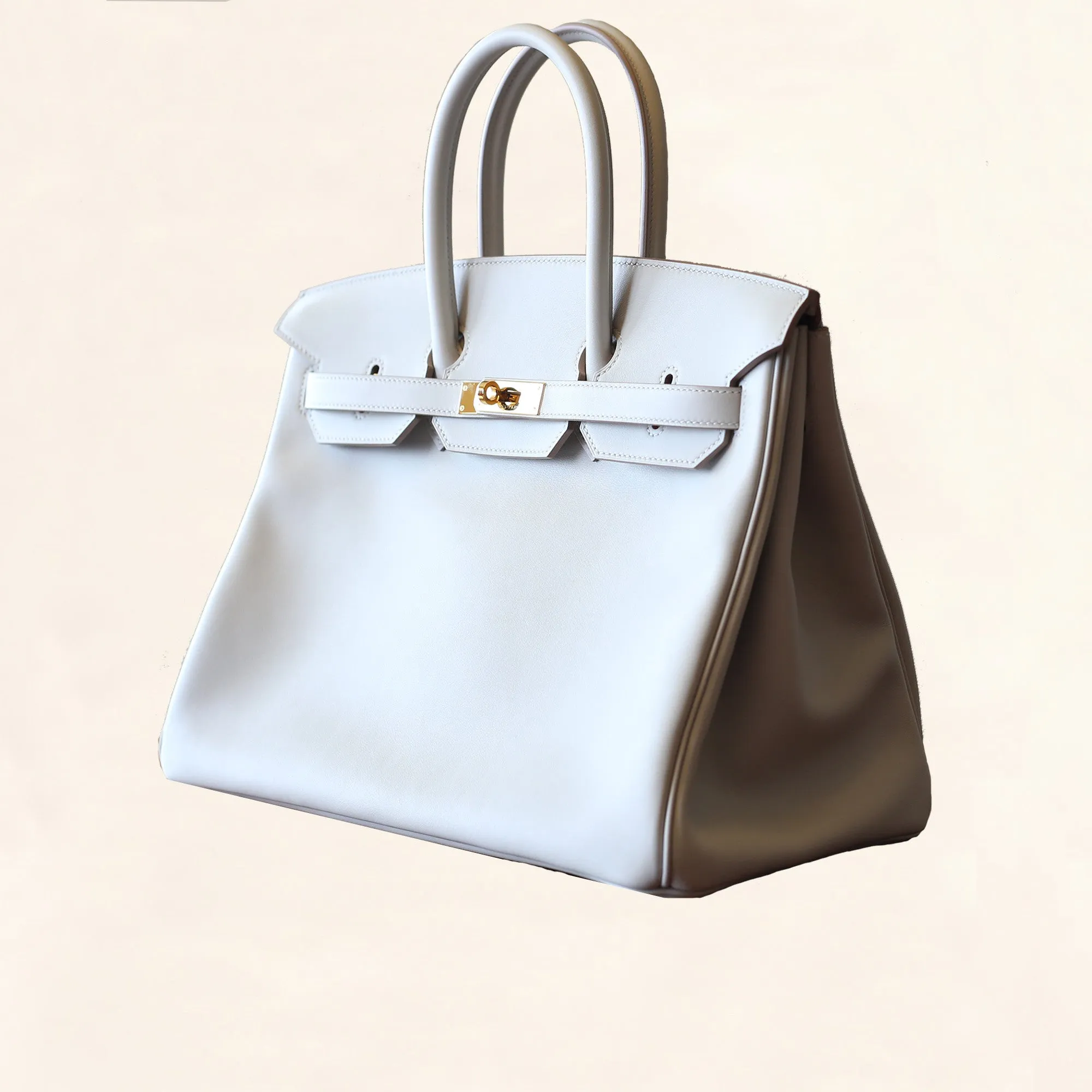 Hermès |Gris Perle Swift Birkin with Gold Hardware| 35