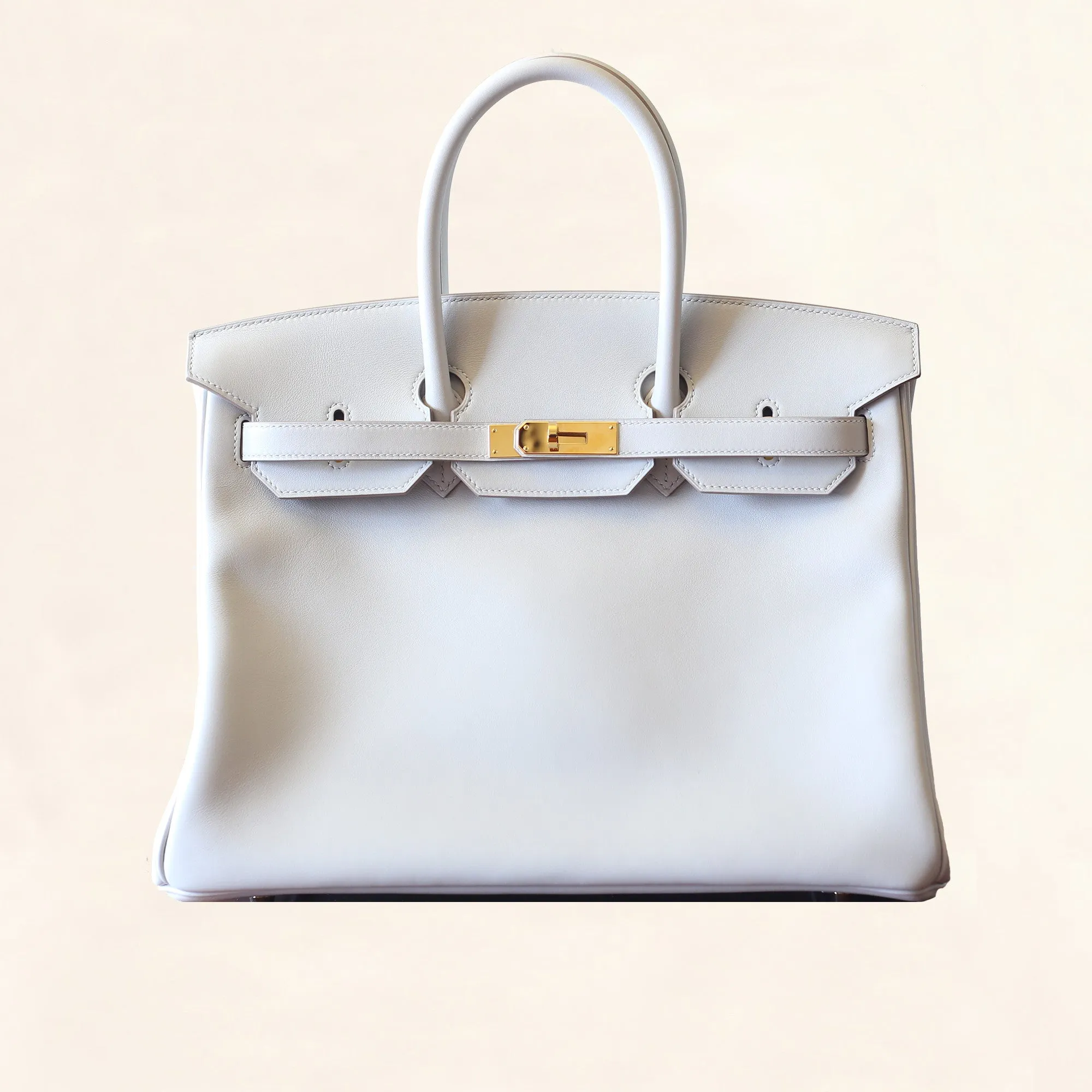 Hermès |Gris Perle Swift Birkin with Gold Hardware| 35