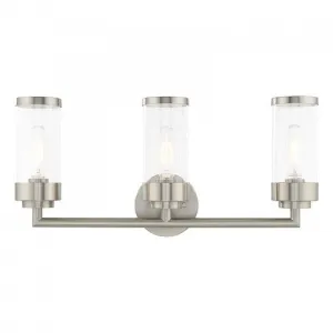 Hillcrest 3 Lt Brushed Nickel Bath Vanity